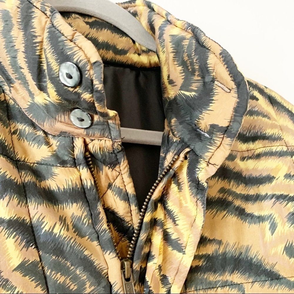 Clio Vintage 90s Animal Print Silk Jacket XL - Picture 4 of 11
